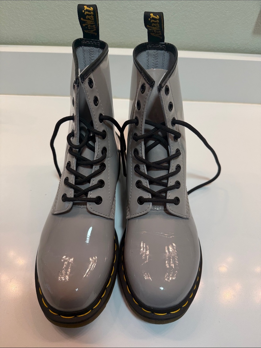 Dr. Martens Gray Patent Lace-Up 1460